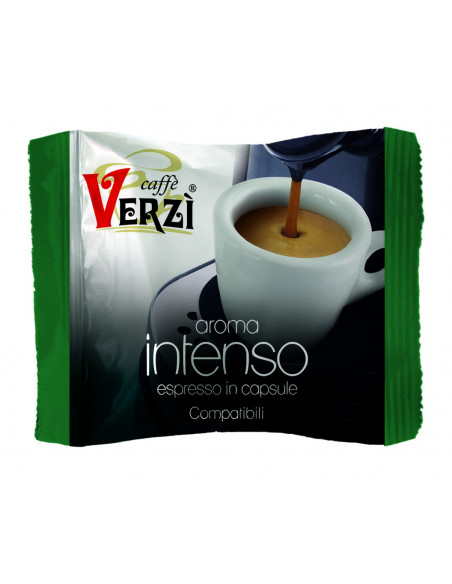 100 Capsule Caffè Verzì Compatibili Fior Fiore Coop e Lui L' Espresso miscela Intenso