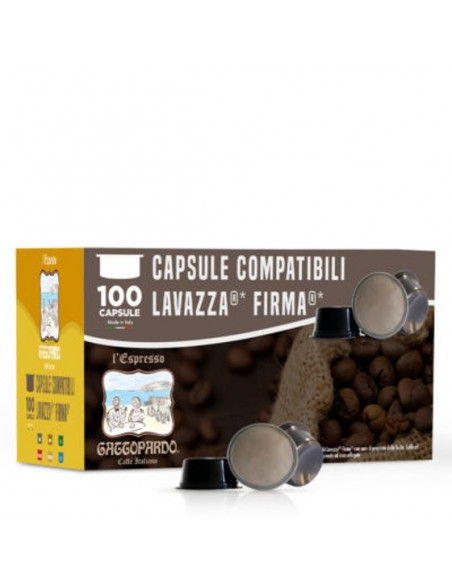 100 Capsule Gattopardo gusto Insonnia compatibili Lavazza Firma