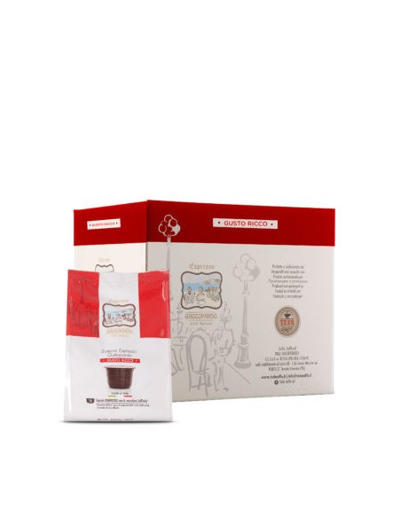 96 CAPSULE CAFFE' TODA GATTOPARDO COMPATIBILI SISTEMA Caffitaly GUSTO Ricco