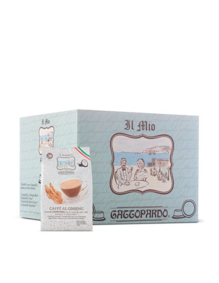 128 Capsule Caffè GINSENG Toda il Mio Gattopardo compatibili A Modo Mio