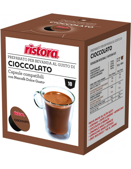 Capsules Ristora compatible dolce gusto Chocolate 4 pack. 10 cps