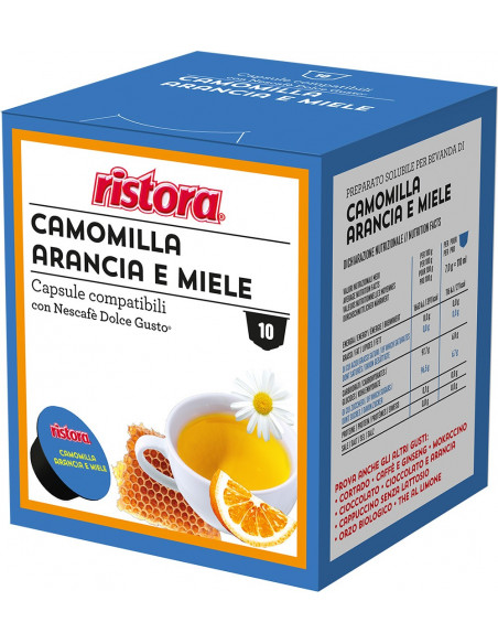 Capsules Ristora compatible dolce gusto Chamomile Honey and Orange 4 pack. 10 cps