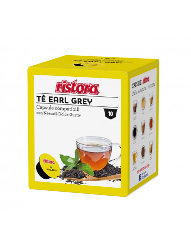 Capsules Ristora compatible dolce gusto Black Tea Earl Gray 4 pack. 10 cps