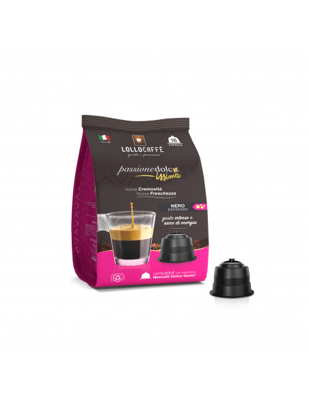 96 Capsule compatibili Nestlè Dolce Gusto miscela nera - Lollo