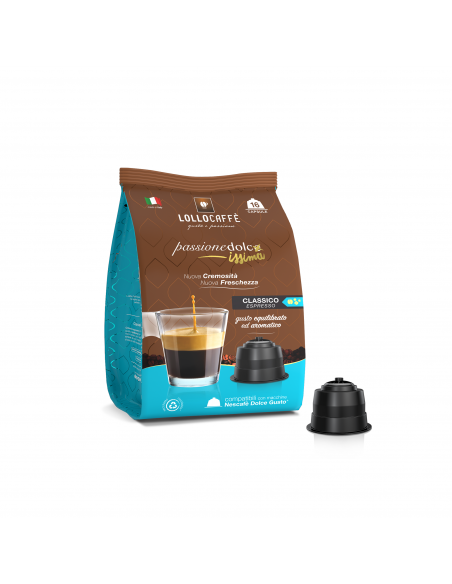 96 Capsules compatible Nestlè Dolce Gusto mixture Classico - Lollo + FREE CUP