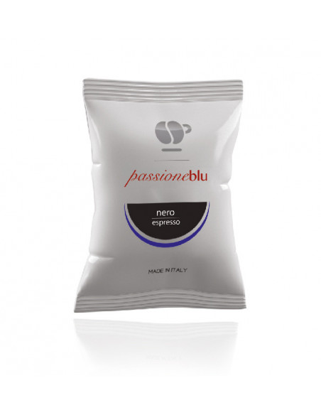 100 CAPSULE COMPATIBILI SISTEMA LAVAZZA BLUE MISCELA NERO - LOLLO