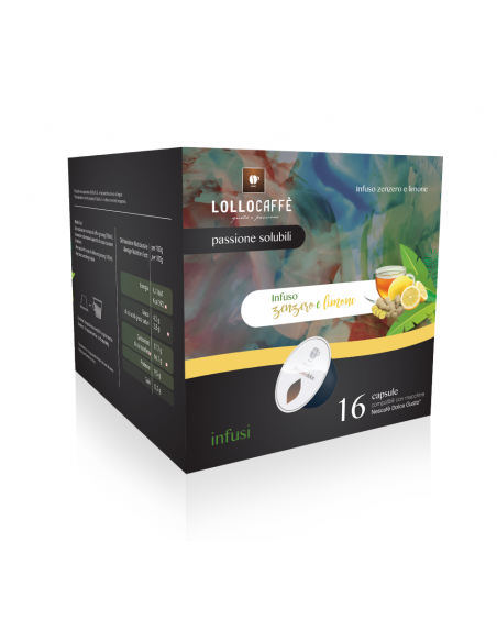 64 Capsules GINGER AND LEMON Herbal Tea compatible Nestlè Dolce Gusto - Lollo