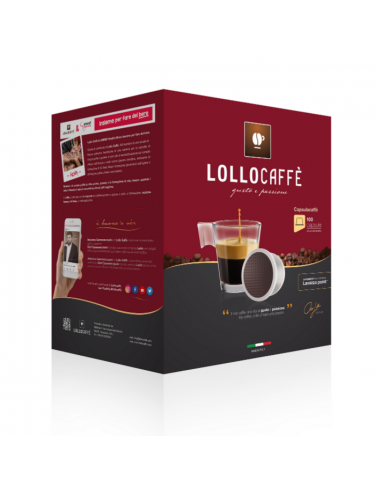 100 CAPSULES COMPATIBLE SYSTEM LAVAZZA ESPRESSO POINT MIXTURE ORO - LOLLO