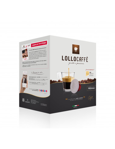 100 CAPSULE COMPATIBILI SISTEMA NESPRESSO MISCELA CLASSICO- LOLLO