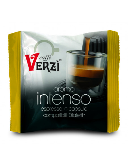 100 Capsules Mixture Intenso Compatible Bialetti ALLUMINIUM CAPSULE - Verzì