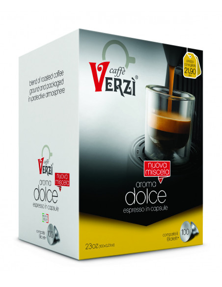 100 Capsule Miscela Dolce Compatibili Bialetti CAPSULA ALLUMINIO -  Verzì