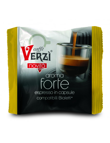 50 Capsules Mixture Forte Compatible Bialetti ALLUMINIUM CAPSULE - Verzì