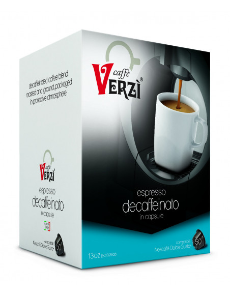 50 Capsule Compatibili Dolce Gusto miscela Decaffeinato Imbustate Singolarmente - Verzì
