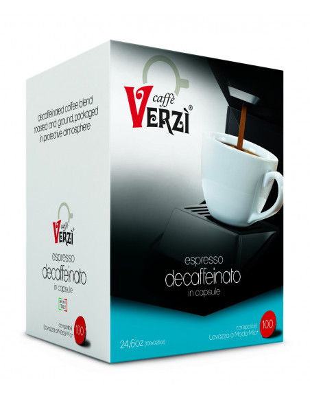 100 Capsule Compatibili Lavazza a Modo Mio miscela Decaffeinato - Verzì
