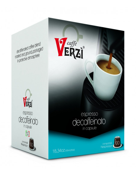 100 Capsule Compatibili Nespresso miscela Decaffeinato - Verzì