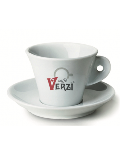 6 cups for cappuccino with plate branded Verzì