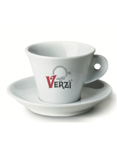 6 tazze cappuccino con piattino marchiato Verzì