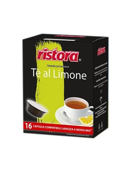 Capsules Ristora compatible Lavazza a Modo Mio Lemon Tea 8 pack. 16 cps
