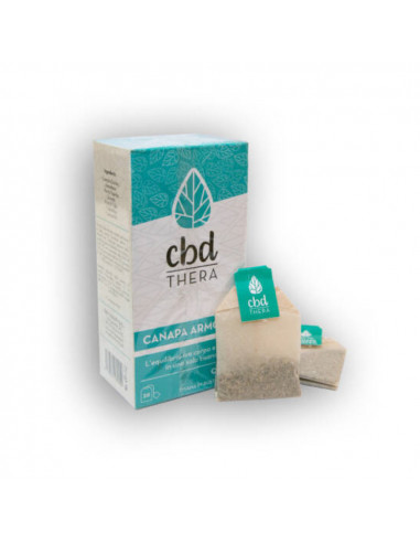 6 cf of 20 infusion sachets CBD Thera Armonia Hemp herbal tea