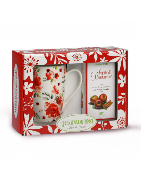 Mug porcellana + Tisana Bacio di Biancaneve 15 filtri