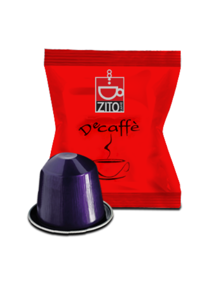 100 CAPSULES COMPATIBLE NESPRESSO - ZITO COFFEE - DECAFFEINATED