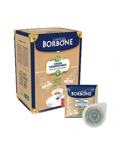 Cialde Carta ESE 44 mm - Borbone - Blu cf 150 cd