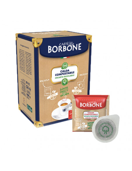 Cialde Carta ESE 44 mm - Borbone - Rossa cf 150 cd