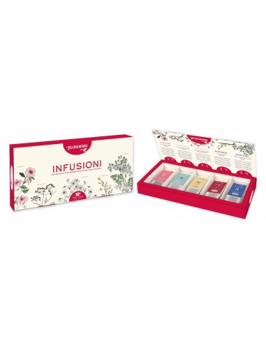 Scatola regalo 30 filtri assortiti infusi Regina di Fiori