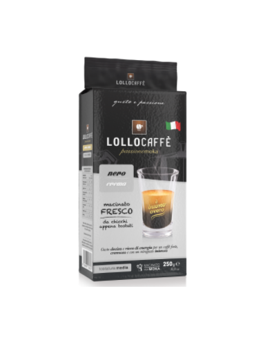 Ground coffee - Lollo - 20x250 gr - Mixture Nero Crema