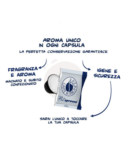 50 CAPSULE COMPATIBILE NESPRESSO MISCELA NERA - BORBONE