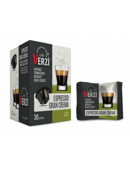 30 Capsules compatible Dolce Gusto - Espresso Gran Crema - Verzì