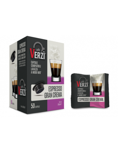 50 Capsule compatibili a Modo Mio - Espresso Gran Crema - Verzì
