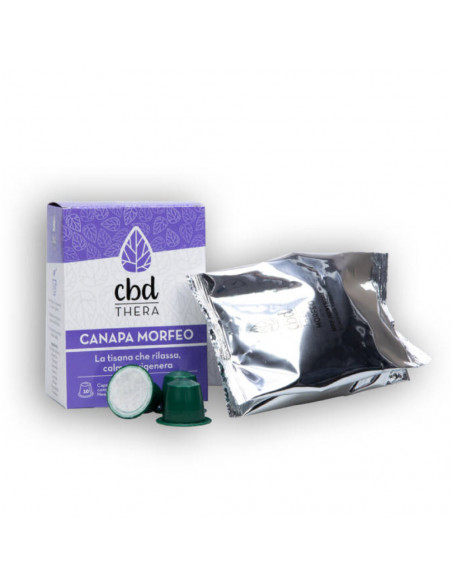 10 Capsules compatible Nespresso CBD Thera Herbal Tea Morfeo