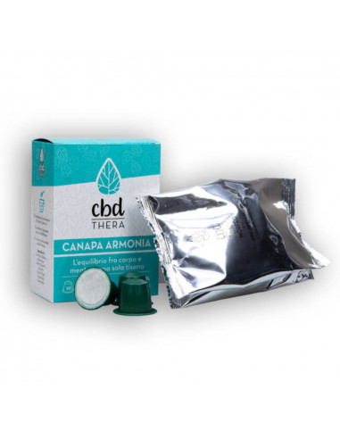 10 Capsules compatible Nespresso CBD Thera Herbal Tea Armonia
