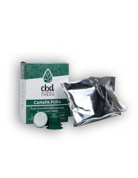 10 Capsules compatible Nespresso CBD Thera Pure Hemp Herbal Tea