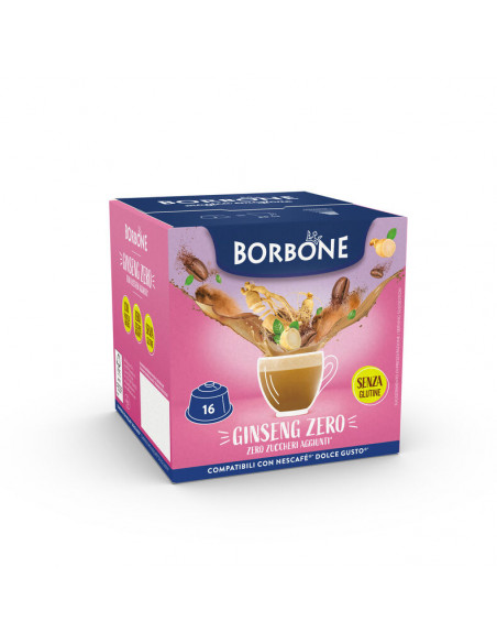 64 capsules compatible Dolce Gusto - Borbone - GinsengZero flavour