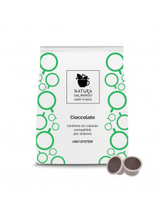 100 capsule compatibili UnoSystem Cioccolato NEUTRO