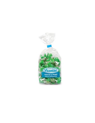 Caramelle VICENTINI mini ripiene goccie di pino - 140 gr