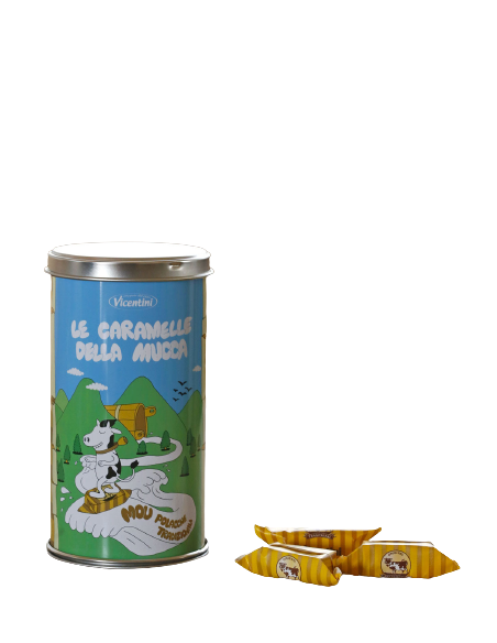 Caramelle della mucca VICENTINI Mou - Lattina 230 gr