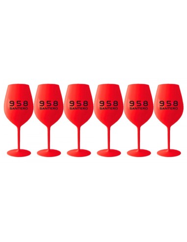 6 Calici Santero - Rosso