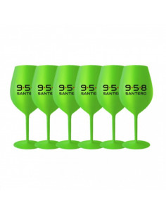 6 Calici Santero - Verde