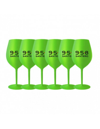 6 Calici Santero - Verde