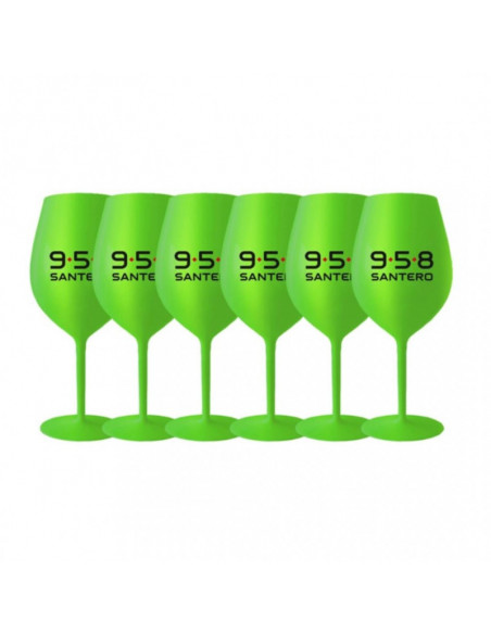 6 Calici Santero - Verde