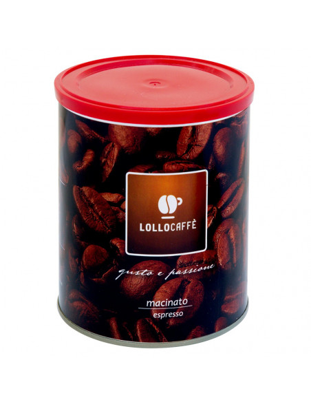 GROUND COFFEE 12 METAL JARS of 250 gr. each - LOLLO