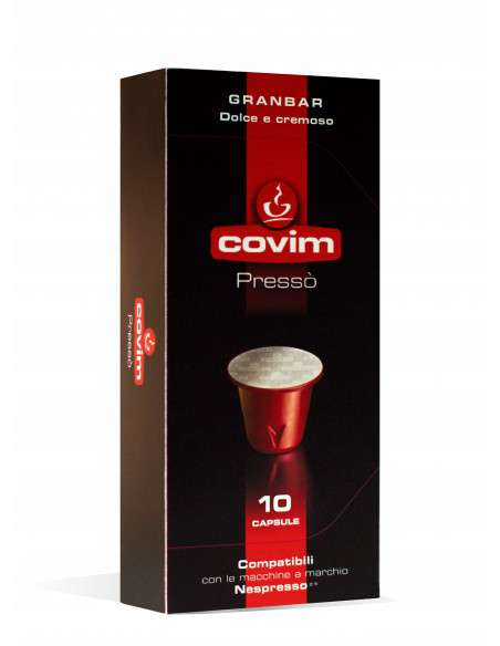 50 CAPSULE COVIM PRESSO' GRANBAR COMPATIBILI SISTEMA NESPRESSO