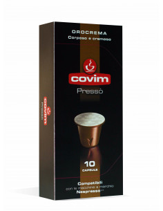 100 CAPSULE COMIM PRESSO' OROCREMA COMPATIBILI SISTEMA NESPRESSO
